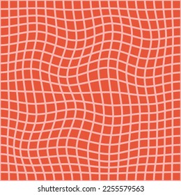 Minimal abstract wavy linear seamless pattern. Pink and red colors. Geometric vector print