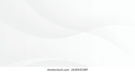 Minimal abstract white background with soft wavy shapes and subtle gradients. Modern trendy design in vector Illustration