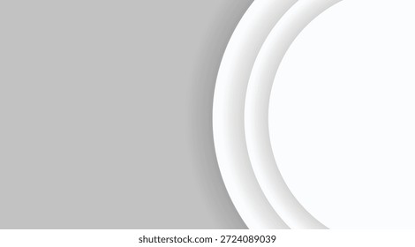 Minimal Abstract White Curved Layer Background Design For Modern Creative Presentations