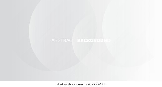 Minimal Abstract White and Gray Circles Background Clean Professional Wallpaper. Modern Trendy design in Vector Illustration