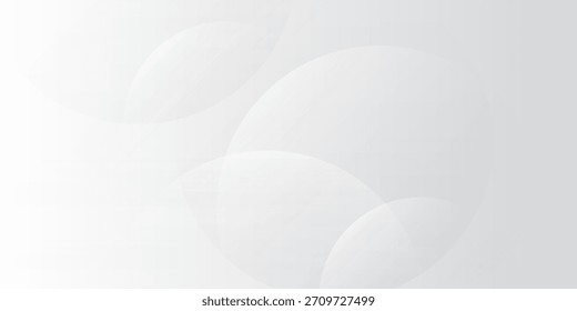 Minimal Abstract White and Gray Circles Background Clean Professional Wallpaper. Modern creative trendy design in vector illustration