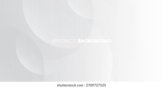 Minimal Abstract White and Gray Circles Background Clean Professional Wallpaper. Suit for banner, web, brochure, pamflet and presentation