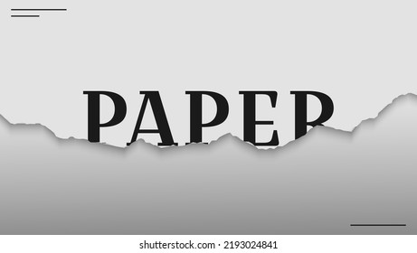 Minimal Abstract White Paper Torn Sheet Frame Template