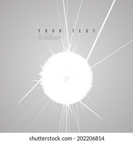 Minimal abstract white sphere design background Eps 10 stock vector illustration