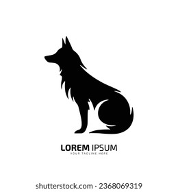 minimal and abstract wolf logo coyote icon dog silhouette jackal vector animal