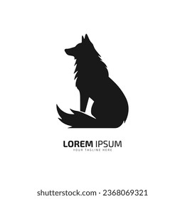 minimal and abstract wolf logo coyote icon dog silhouette jackal vector isolated