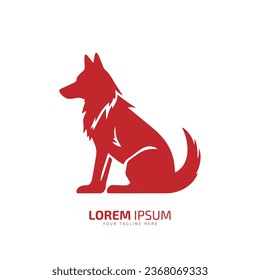 minimales und abstraktes Wolflogo coyote Symbol Hund Silhouette Jackal Vektorsilhouette