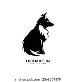 minimal and abstract wolf logo coyote icon dog silhouette jackal vector logo