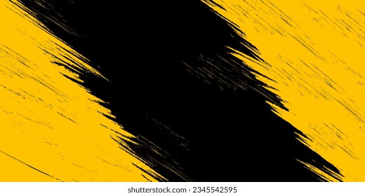 Minimal Abstract Yellow Frame Grunge Sport Design In Dark Background