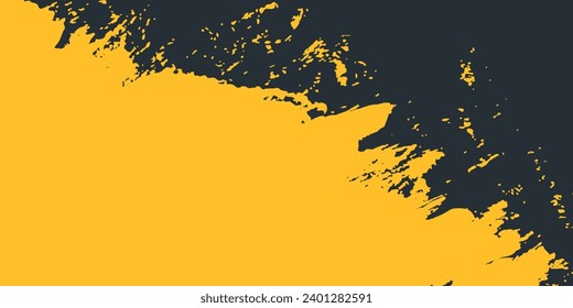Minimal Abstract Yellow Frame Grunge Sport Design In Dark Background