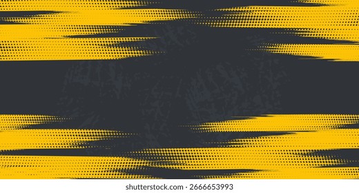 Abstrato Mínimo Quadro Amarelo Grunge Design Esporte Em Fundo Escuro eps 10