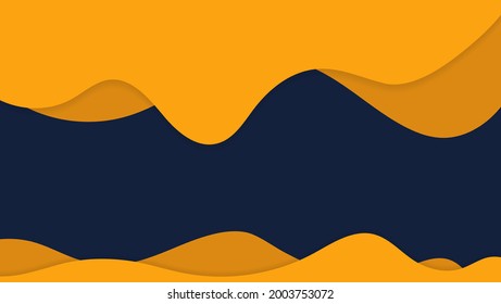 Minimal Abstract Yellow Melt Liquid Slime Design In Dark Background