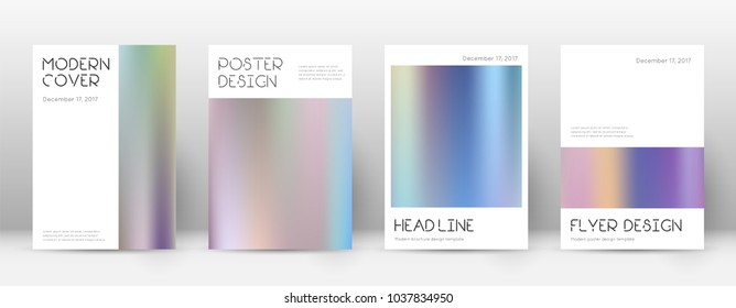 Minimal actual template for Brochure, Annual Report, Magazine, Poster, Corporate Presentation, Portfolio, Flyer. Appealing color gradients cover page.