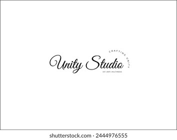 Minimal and Aesthetic typography logo template for company and beauty business