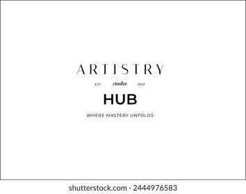 Minimal and Aesthetic typography logo template for company and beauty business