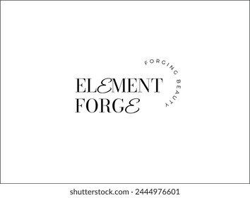 Minimal and Aesthetic typography logo template for company and beauty business