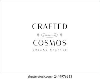 Minimal and Aesthetic typography logo template for company and beauty business