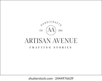 Minimal and Aesthetic typography logo template for company and beauty business