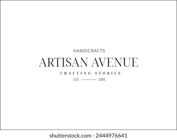 Minimal and Aesthetic typography logo template for company and beauty business