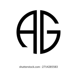 Minimal AG Monogram Logo – Luxury Modern Letter Branding