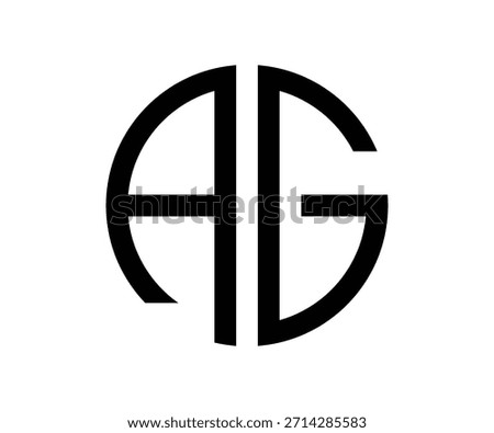 Minimal AG Monogram Logo – Luxury Modern Letter Branding