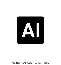minimal ai logo vector design with black text on white background