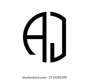 Logotipo de monografia AJ mínimo - Luxo moderno carta Branding