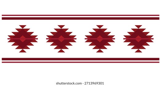 Minimal Al Sadu inspirierte sich wiederholende geometrische Sternmotive mit Maronfarbtönen für arabische Stoffmuster Tapete und modernen Branding Hintergrund