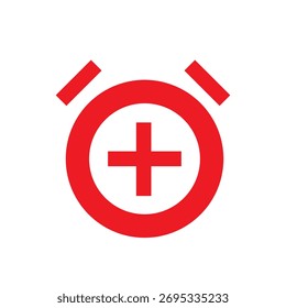 Minimal alarm clock icon representing time, reminder, and punctuality. Perfect for mobile apps, Web desinge, notifications, and productivity concepts.