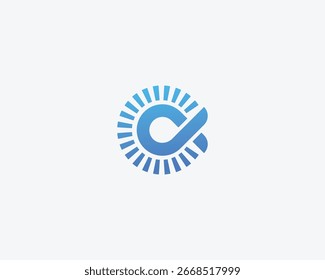 Minimales Alpha-Logo-Vorlagendesign