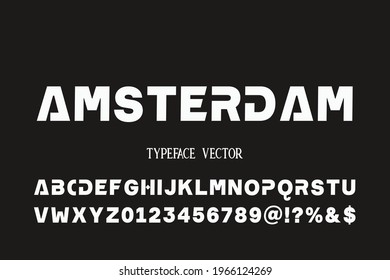 minimal alphabet font, gray and black vector background, typeface design