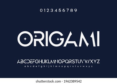 minimal alphabet  font, vector design blue style