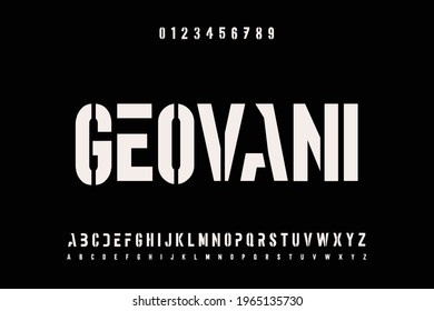 minimal alphabet  font, vector design dark and white style
