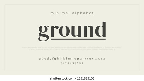 Minimal alphabet fonts. Typography, Lettering, Elegant, Fashion, Designs, Serif fonts, Lowercase. Vector illustration