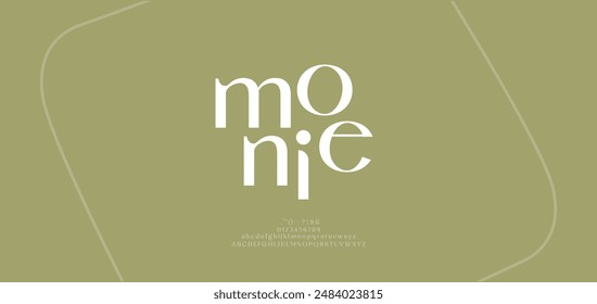 Minimal alphabet letters font logo. Typography luxury elegant  classic lettering fonts decorative abstract urban brand logos. vector illustration
