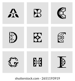 Minimal Alphabetical logos, letter logos
