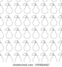 minimal amazing seamless pattern of a Green pear isolated on white background. Vector illustration. Cute pear background in ESP8