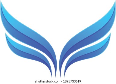 Minimal Angel Wings Logo Clean