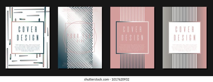 Minimal annual report corporate style.  Set of sheets A4.  Can be used for poster, brochure, magazine, card, book, flyer, banner, anniversary. Trendy corporate style.
