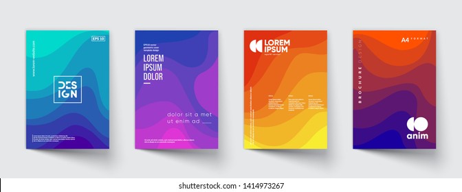 Minimal annual report design vector collection. Eps10 vector.