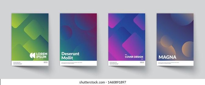 Minimal annual report design vector collection. Eps10 vector.