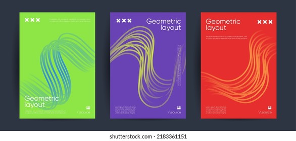 Minimal annual report design vector collection. Eps10 vector.