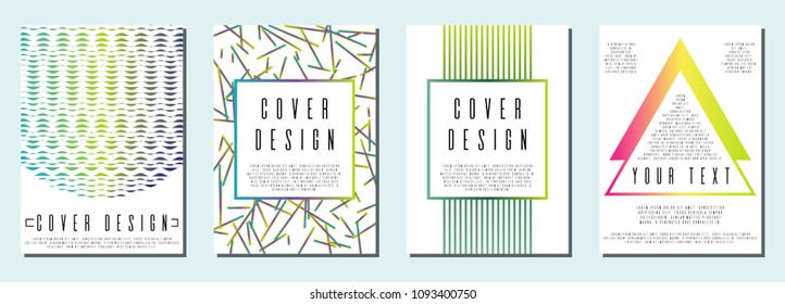 Minimal annual report design for your business. Vector cover design. Can be used for poster, brochure, magazine, card, book, flyer, banner, anniversary
 Trendy corporate style.
