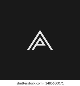 Minimal AP or PA initial based letter logo designn