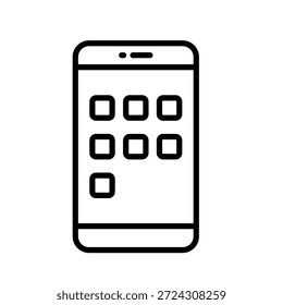 Minimal App Interface Outline Icon Vector Illustration