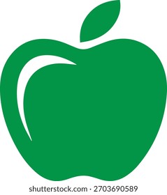 Minimal apple fruit icon representing healthy eating and nutrition.