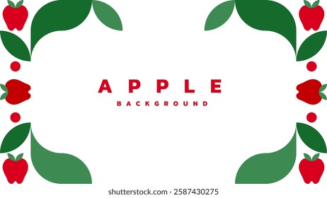 Minimal apple geometric background. Use for backdrop, banner, web page background, presentation background.
