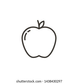 Minimal apple icon. Modern trendy illustration of a fresh piece of healthy fruit