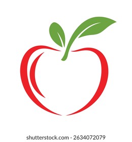 Minimal Apple Outline Vector Logo