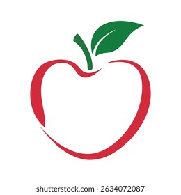 Minimal Apple Outline Vector Logo